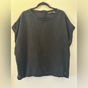 Tahari Linen Black Women's Top